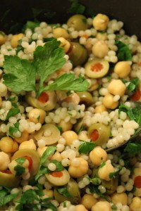 green olive cauliflower couscous